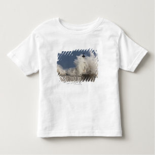 Waves Crashing Up Against A Lighthouse Toddler T-Shirt