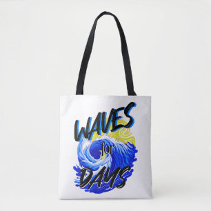 Waves For Days, Beach Life, Ocean Lover Art Tote Bag