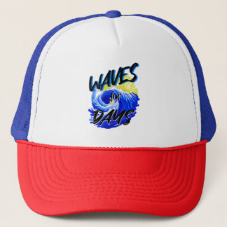 Waves For Days, Beach Life, Ocean Summer Love Trucker Hat