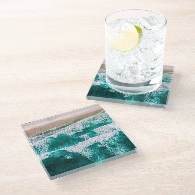 Waves Glass Coaster (Angled)