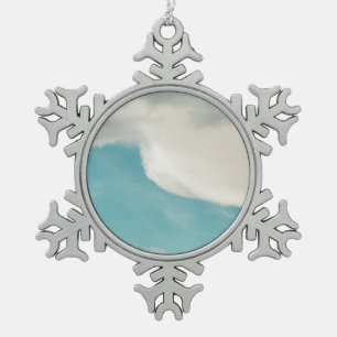 waves in all ways snowflake pewter christmas ornament
