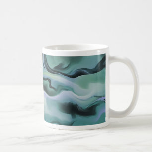 Waves In Harmony Acrylic Pour Abstract Art Coffee Mug