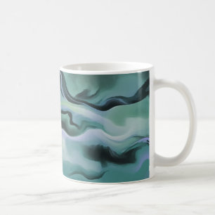 Waves In Harmony Acrylic Pour Abstract Art Coffee Mug