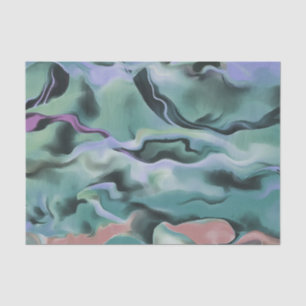 Waves In Harmony Acrylic Pour Abstract Art Tissue Paper