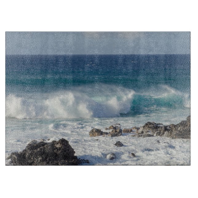 Waves In Maui, Hawaii Landscape Photography Cutting Board (Front)