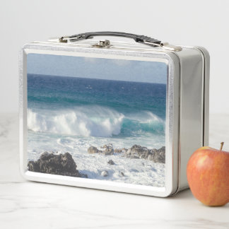 Waves In Maui, Hawaii Landscape Photography Metal Lunch Box