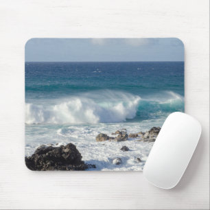 Waves In Maui, Hawaii Landscape Photography Mouse Pad