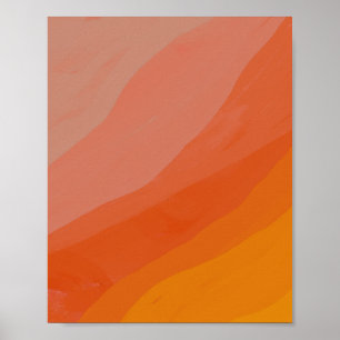 Waves In Texture - Orange Palette Poster