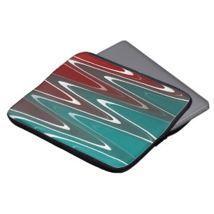 Waves in white laptop sleeve