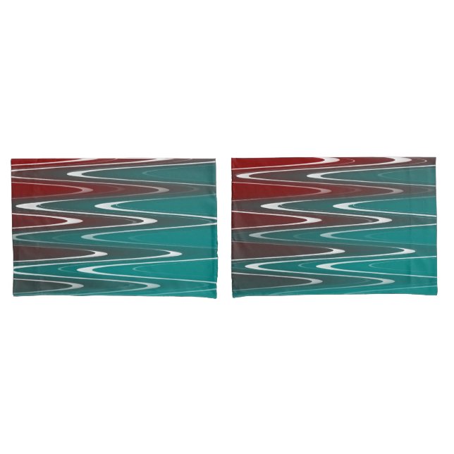Waves in white pillowcase (Front-Set)