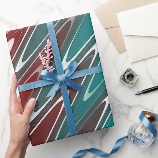 Waves in white wrapping paper (Gifting)