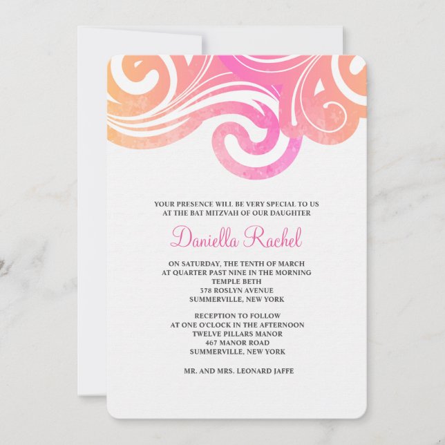 Waves Invitation (Front)