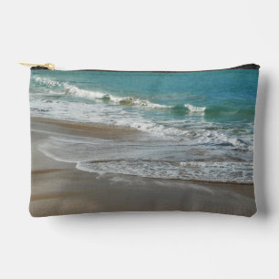 Waves Lapping on the Beach Turquoise Blue Ocean Accessory Pouch