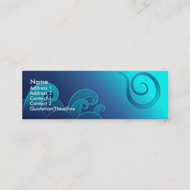 Waves Mini Business Card (Front)