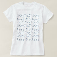 Waves Minimal Abstract Hand Drawn Sea Pattern Swim