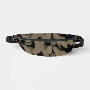 Waves of Black and Brown Bum Bags