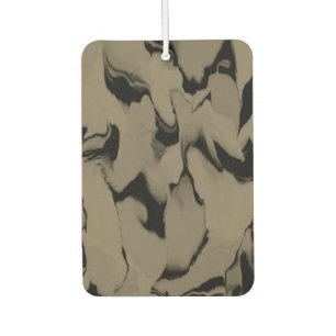 Waves of Black and Brown Car Air Freshener