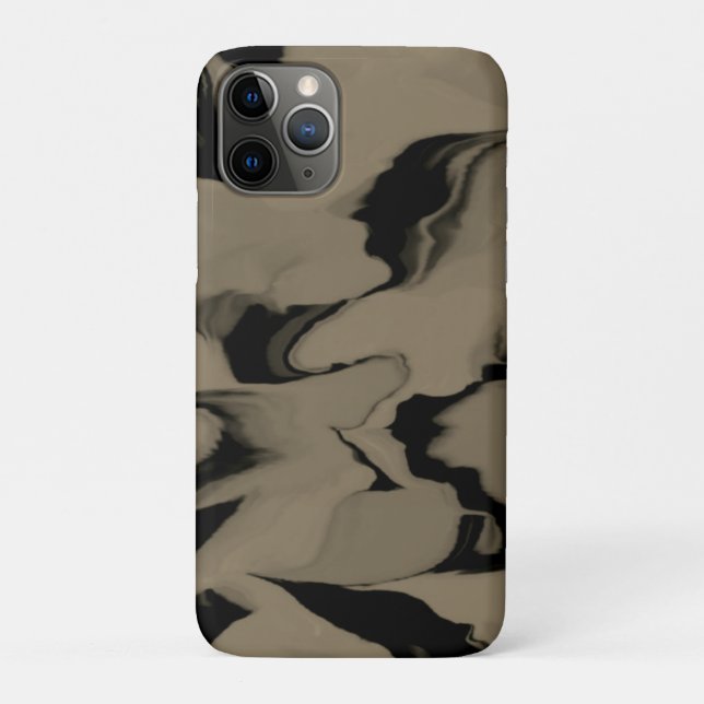 Waves of Black and Brown Case-Mate iPhone Case (Back)