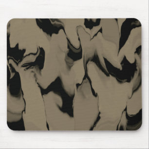 Waves of Black and Brown Mouse Pad