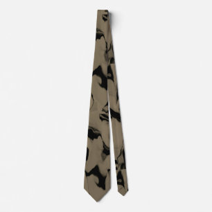 Waves of Black and Brown Tie