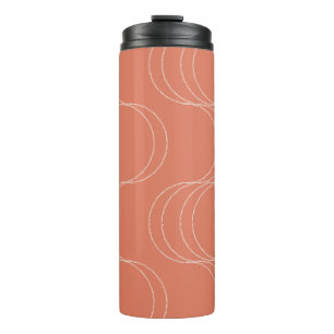 Waves of Calm Warm Terracotta Cream Beige Thermal Tumbler