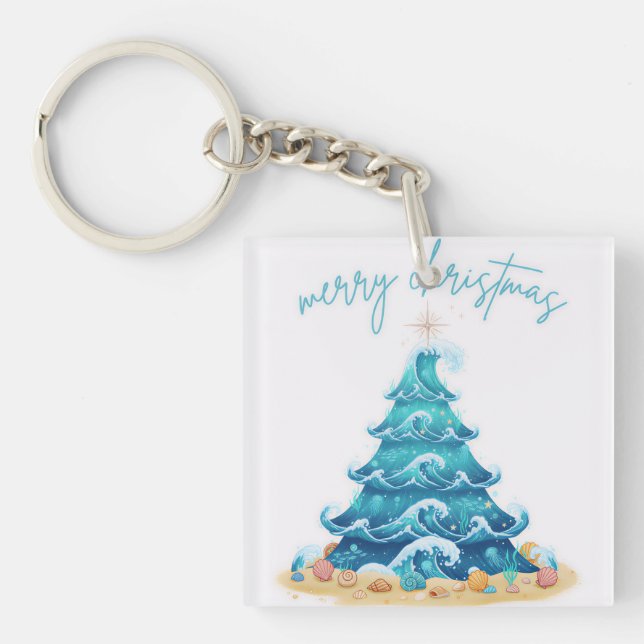waves of christmas key ring (Front)
