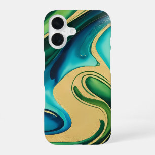 "Waves of Colour: A Modern Design iPhone 16 Case