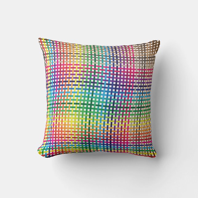 waves of colour intricated cushion (Front)