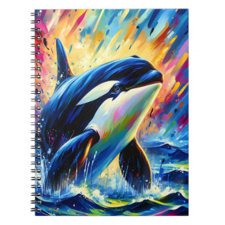Waves of Colour Orca – Abstract Ocean Energy Notebook
