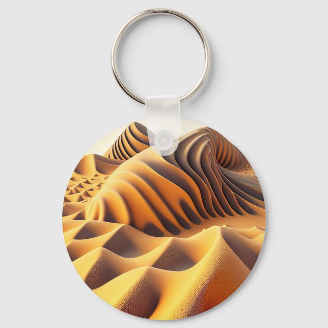 Waves of Gold Key Ring (Front)
