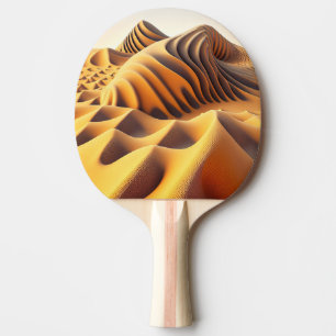 Waves of Gold Ping Pong Paddle