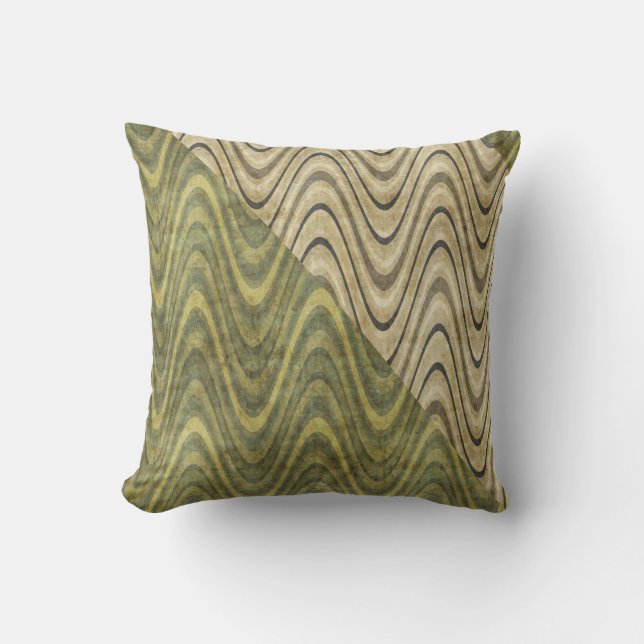 Waves of Green Cushion (Front)