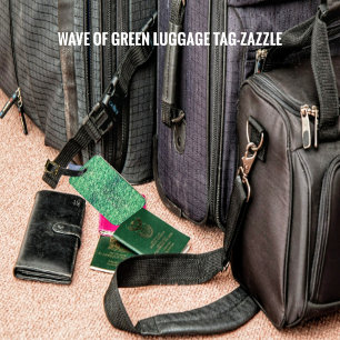 Waves Of Green Luggage Tag