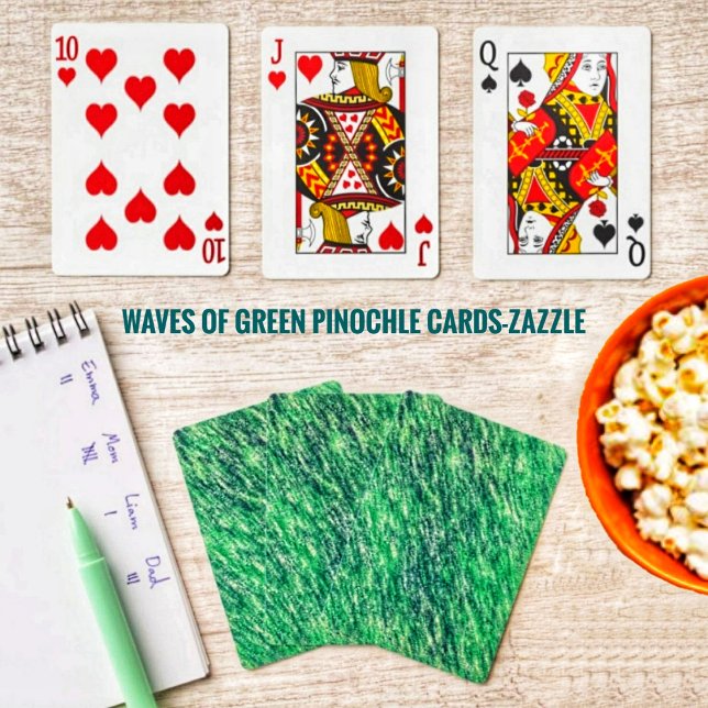 Waves Of Green Pinochle Cards (Creator Uploaded)