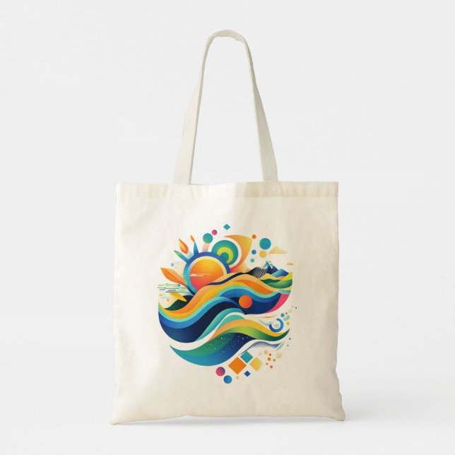 Waves of Life Tote Bag (Back)