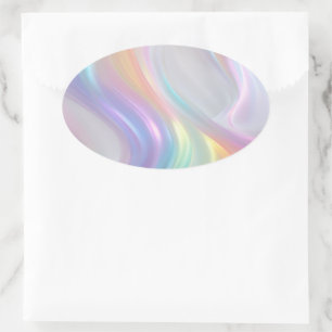Waves of Light Oval Sticker