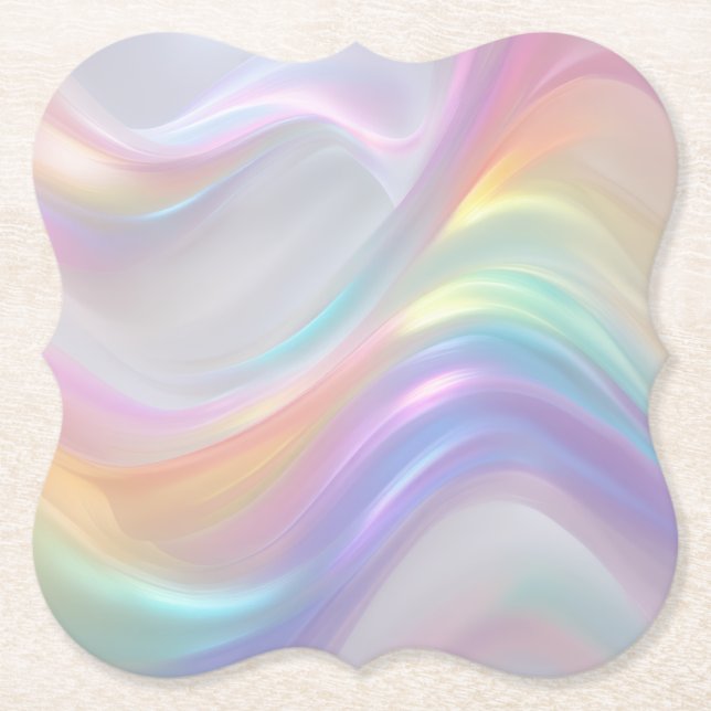 Waves of Light Paper Coaster (Front)