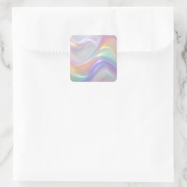 Waves of Light Square Sticker (Bag)