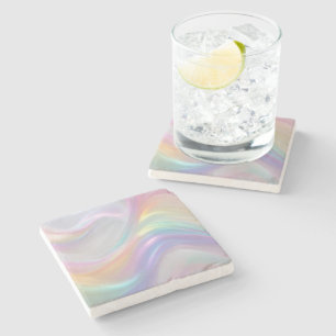 Waves of Light Stone Coaster