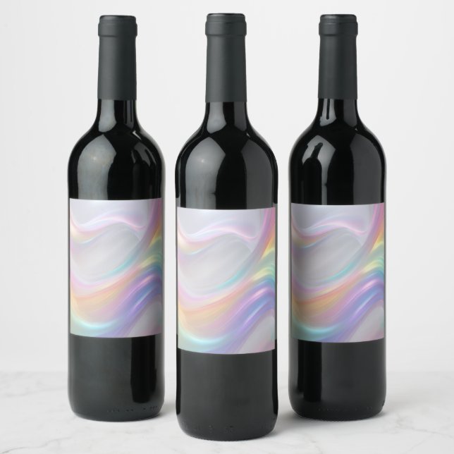 Waves of Light Wine Label (Bottles)
