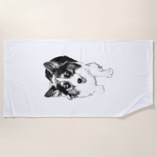 Waves of Motion, Corgi Spirit Beach Towel