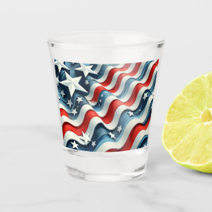 Waves of Patriotism Shot Glass