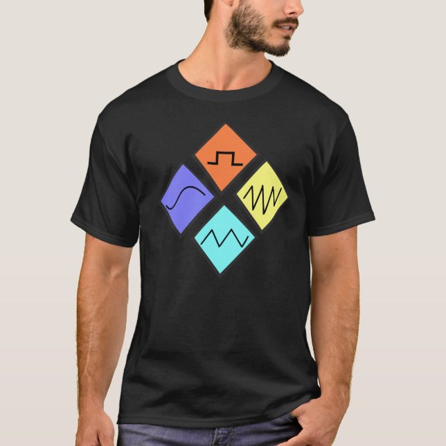 "Waves of sound" is unique edm designed tshirt (Front)