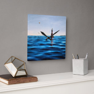 Waves of the Adriatic Sea Maritime Magical Symphon Square Wall Clock