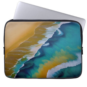 Waves on a Sandy beach  Laptop Sleeve