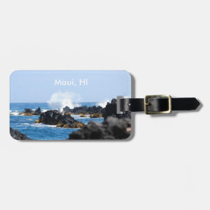 Waves on Maui Coast Luggage Tag