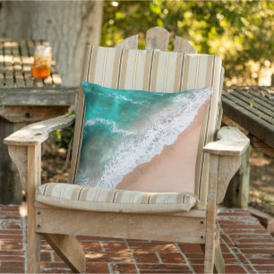 Waves on Sandy Beach Cushion