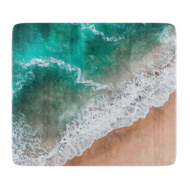 Waves on Sandy Beach  Cutting Board (Front)