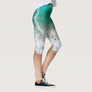 Waves on Sandy Beach Leggings