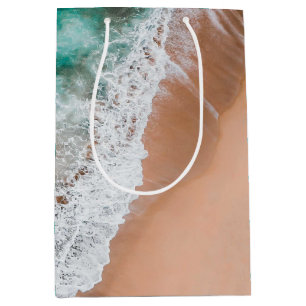 Waves on Sandy Beach Medium Gift Bag